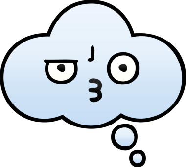 Bir insan tarafından çizilen düşünce baloncuğunun gölgeli çizimi