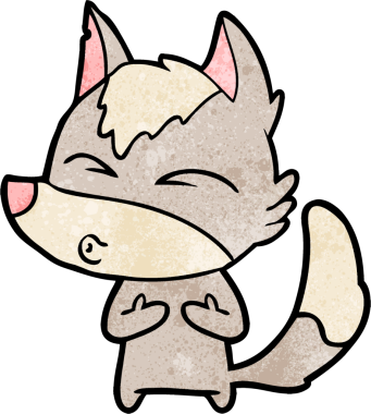 Bir insan tarafından çizilmiş bir kurt düdüğü.