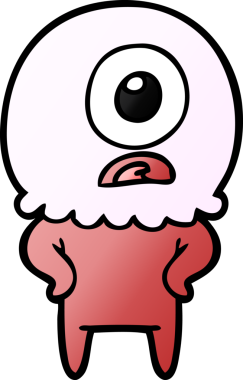 Çizgi film Tepegöz uzaylı uzay adamı bir insan tarafından çizildi.