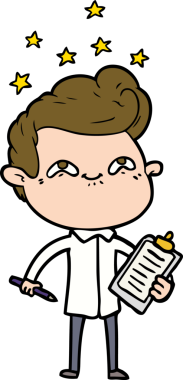 Bir insan tarafından çizilmiş heyecanlı bir çizgi film.