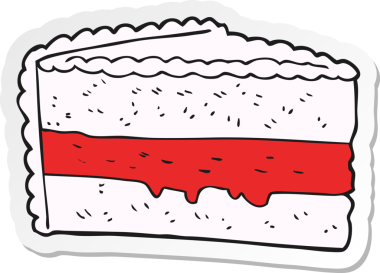 Bir insan tarafından çizilmiş bir karikatür pastasının etiketi.
