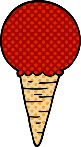 Bir insan tarafından çizilmiş karalama dondurma külahı.