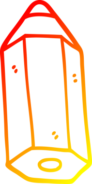 Bir insan tarafından çizilmiş karikatür kaleminin sıcak gradyan çizimi