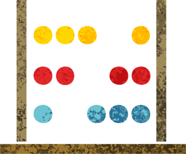 Bir insan tarafından çizilmiş matematik abaküsünün retro çizim tarzı karikatürü