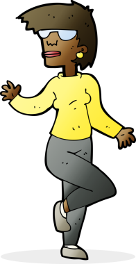 Bir insan tarafından çizilmiş karikatür kadın.