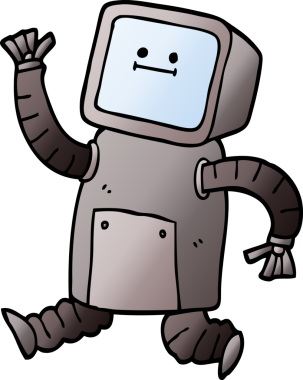 Bir insan tarafından çizilen vektör gradyan çizim robotu