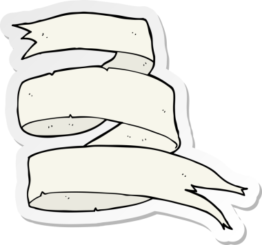 Bir insan tarafından çizilmiş eski bir parşömen afişinin çıkartması.