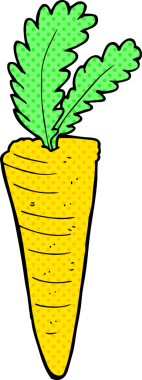 Bir insan tarafından çizilmiş havuç.