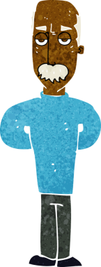 Çizgi film bir insan tarafından çizilmiş kel bir adamı kızdırdı.