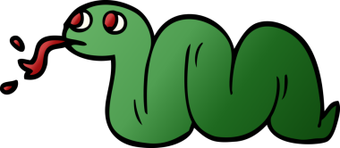 Bir insan tarafından çizilmiş karalama yılanı.