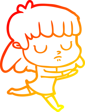 Bir insan tarafından çizilmiş bir çizgi film karakterinin sıcak çizgi çizimi