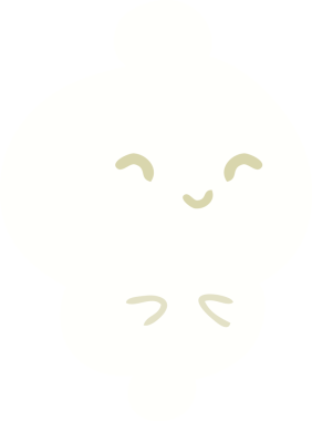 Bir insan tarafından çizilmiş cadılar bayramı hayaleti.