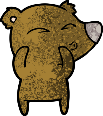 bir insan tarafından çizilmiş bir karikatür ıslık ayısı