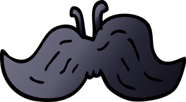 Bir insan tarafından çizilmiş karalama bıyığı.