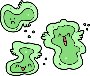 bir insan tarafından çizilmiş karikatür hücreleri