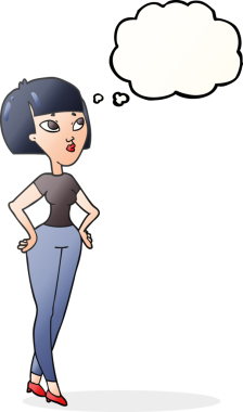 Bir insan tarafından çizilmiş serbest çizim baloncuk kadın.