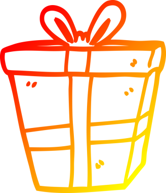 Bir insan tarafından çizilmiş bir çizgi filmin sıcak gradyan çizimi