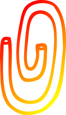 Bir insan tarafından çizilmiş bir karikatür kağıdının sıcak gradyan çizimi