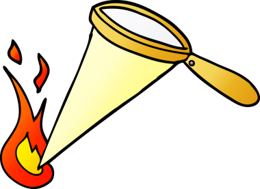 Bir insan tarafından çizilmiş karalama büyüteç.