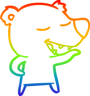 gökkuşağı gradyan çizgi çizimi bir insan tarafından çizilmiş bir çizgi ayı