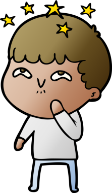 çizgi film bir insan tarafından çizilmiş hayret verici çocuk.