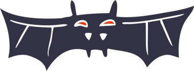 Bir insan tarafından çizilmiş karalama vampir yarasası.