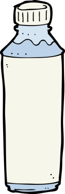 Bir insan tarafından çizilmiş su şişesi.