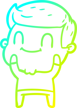 Bir insan tarafından çizilmiş karikatür cana yakın bir adamın çizimi.