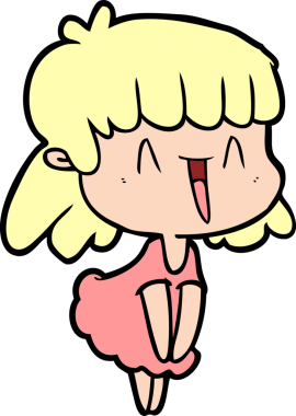 Bir insan tarafından çizilmiş karikatür kadın.