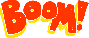 Bir insan tarafından çizilen patlamanın düz renk çizimi