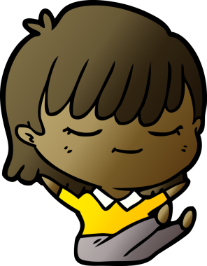 Bir insan tarafından çizilmiş karikatür kadın.