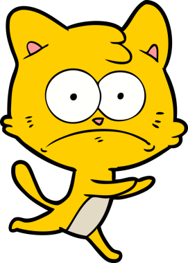 bir insan tarafından çizilmiş sinirli bir kedi.