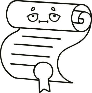 Bir insan tarafından çizilen sözleşmenin çizgi çizimi