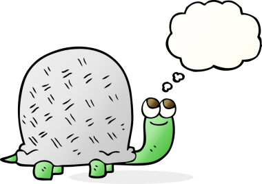 Bir insan tarafından çizilmiş serbest çizim baloncuk kaplumbağa.