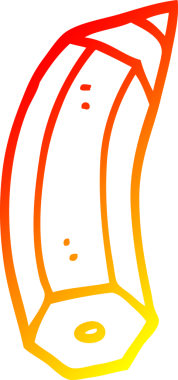 Bir insan tarafından çizilmiş karikatür kaleminin sıcak gradyan çizimi