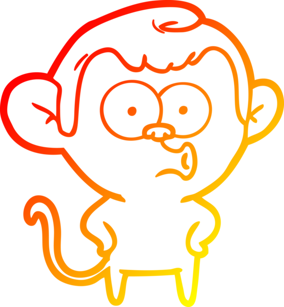 İnsan tarafından çizilmiş bir çizgi film çizimi, bir maymun için sürpriz oldu.