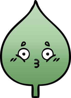 Bir insan tarafından çizilmiş dışavurumsal yaprağın gölgelenmiş çizimi