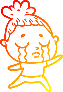 Bir insan tarafından çizilmiş, ağlayan bir karikatür çizimi.