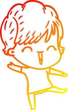 Bir insan tarafından çizilmiş gülen bir karikatür çizimi.