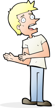 Bir insan tarafından çizilmiş bahaneler üreten çizgi film adamı.