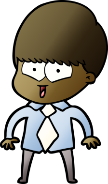 Bir insan tarafından çizilmiş mutlu çocuk çizgi filmi.