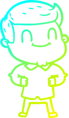 Bir insan tarafından çizilmiş karikatür cana yakın bir adamın çizimi.