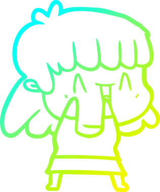 Bir insan tarafından çizilmiş bir karikatür kadın çizimi.