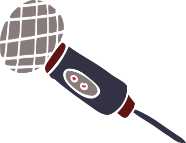 Bir insan tarafından çizilmiş karalama mikrofonu.