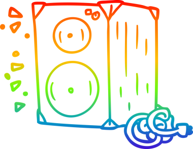 gökkuşağı gradyan çizimi bir insan tarafından çizilmiş bir çizgi film yükselticisi