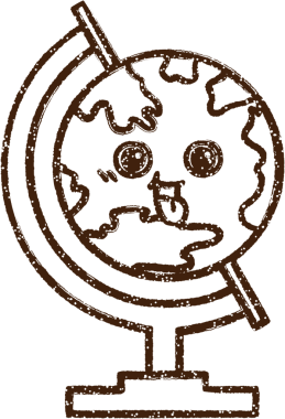 Bir insan tarafından çizilen Dünya Kömürü Çizimi