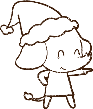 Bir insan tarafından çizilmiş Noel Fili Kömürü