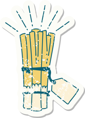 Bir insan tarafından çizilmiş bir demet pırasa dövmesi.