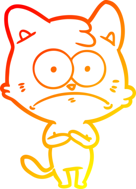 Bir insan tarafından çizilen çizgi film karakterinin sıcak gradyan çizimi