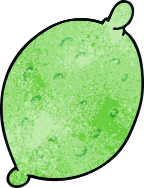 Bir insan tarafından çizilmiş garip bir çizgi film kireci.